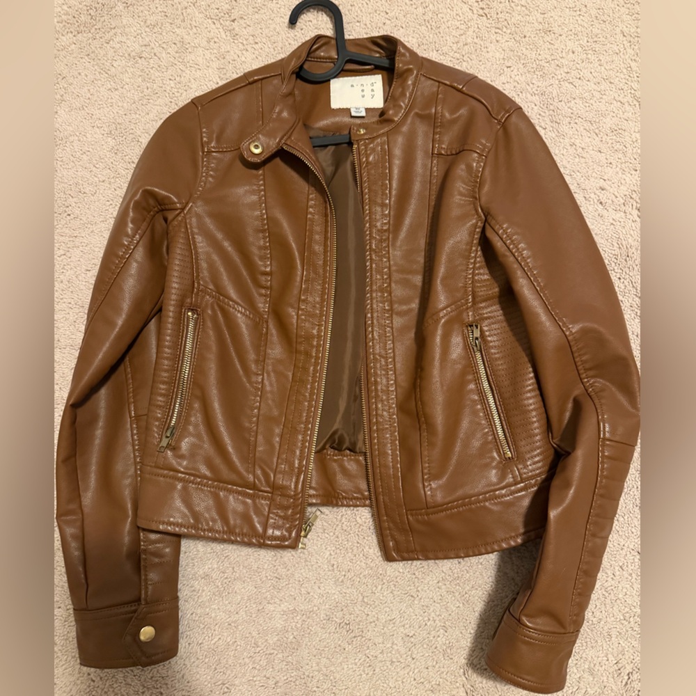 a new day Brown Faux Leather Jacket